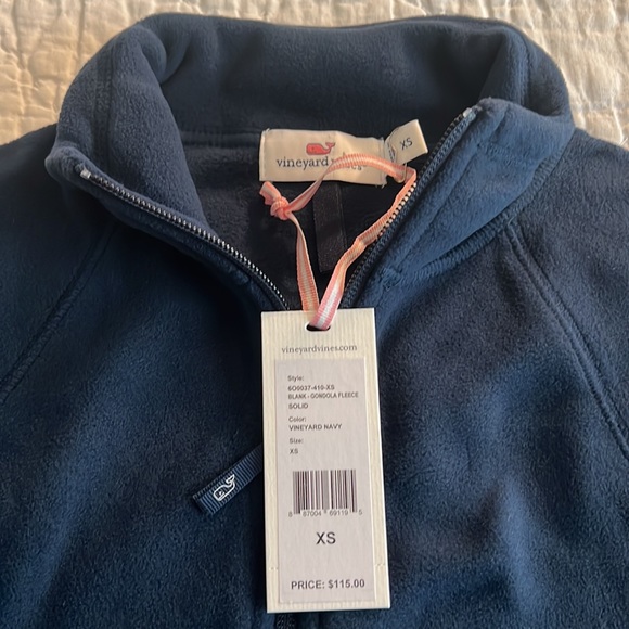 NWT Vineyard Vines Gondola Fleece Solid Navy - Picture 2 of 4